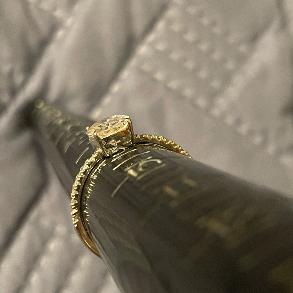 ➡️ Lab Created Silver Tone Ring - Picture 3 of 5